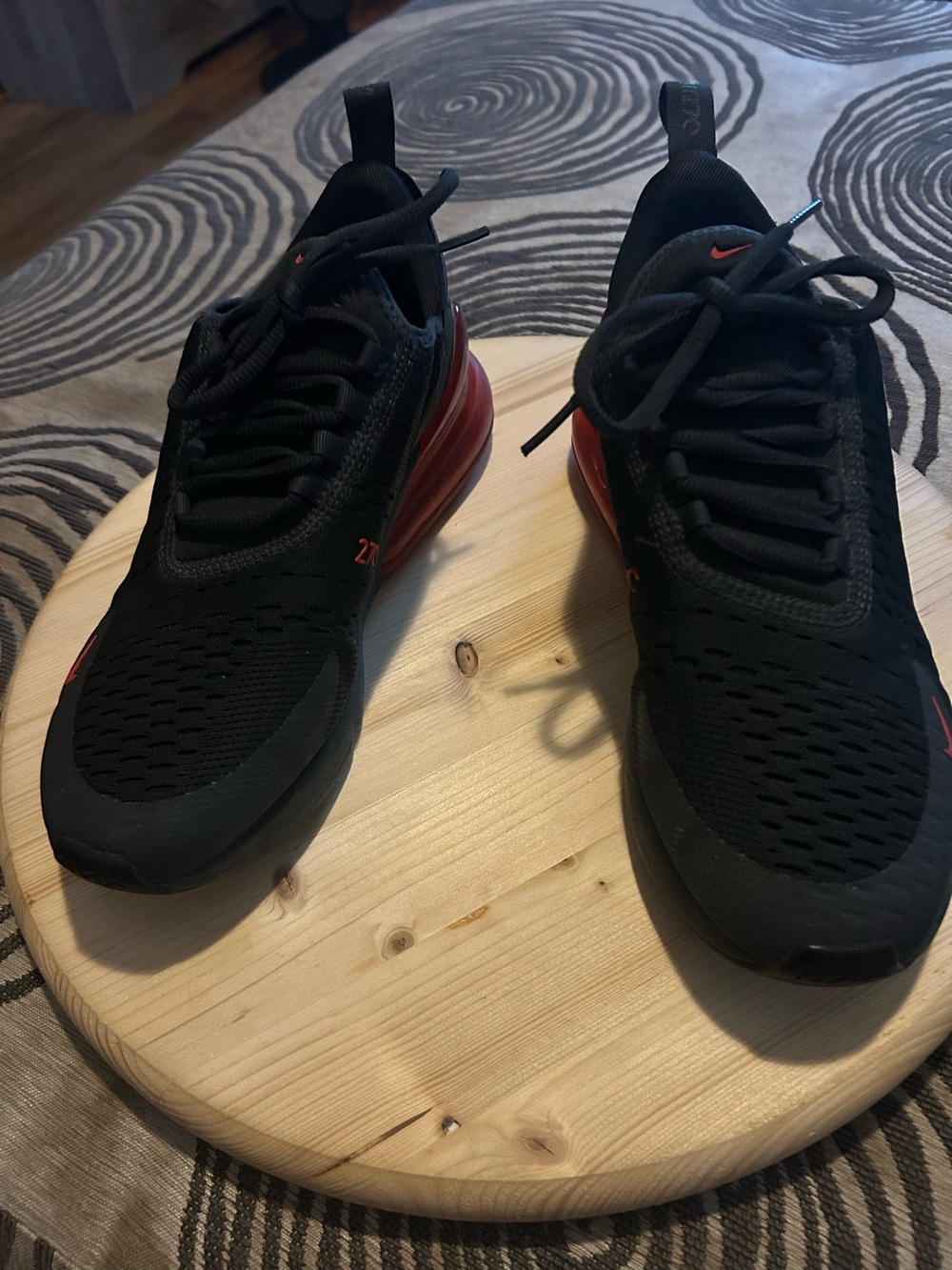 Nike Black and Red Men's Athletic Sneakers